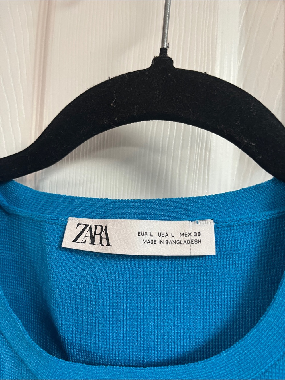 ZARA Turquoise Ribbed Tank Top - Picture 3 of 3